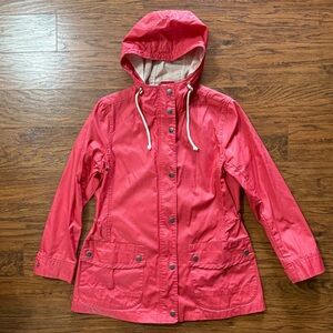Gap Fisherman Mac Coral Blaze Rain Jacket Size Medium